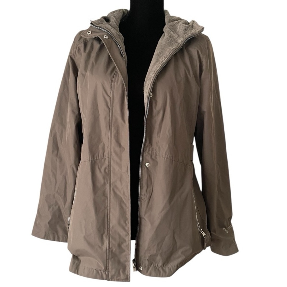 Free Country Reversible Radiance Jacket Womens Medium fleece Brown Winter Travel